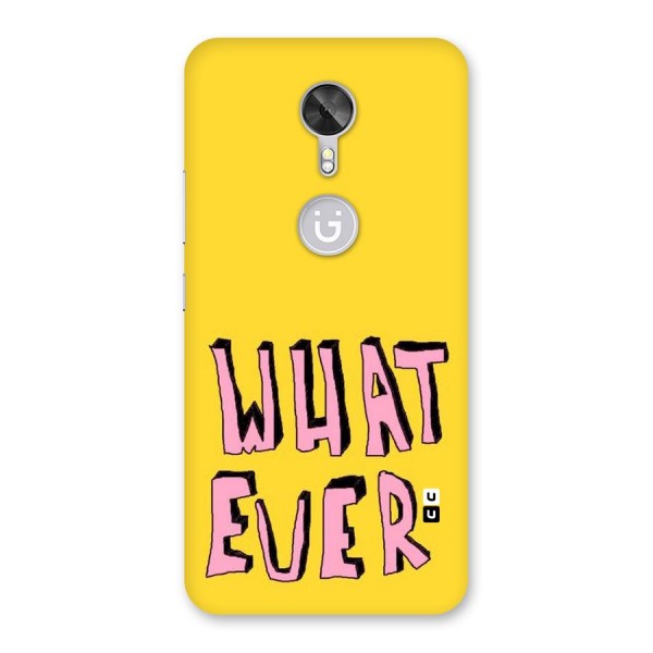 Whatever Yellow Back Case for Gionee A1