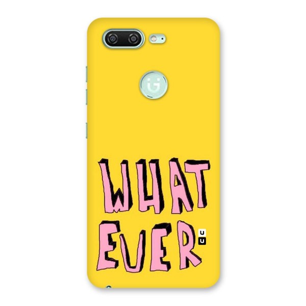Whatever Yellow Back Case for Gionee S10