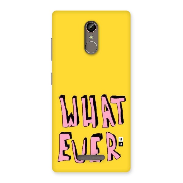Whatever Yellow Back Case for Gionee S6s