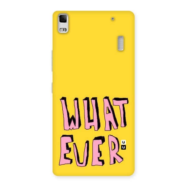 Whatever Yellow Back Case for Lenovo A7000