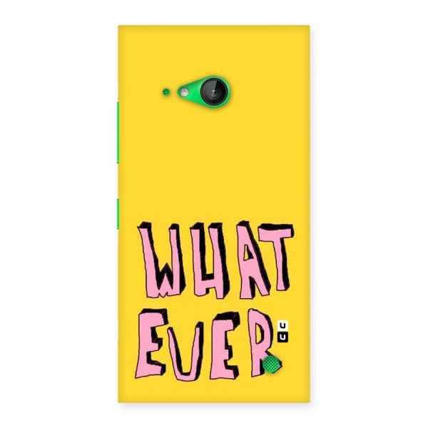 Whatever Yellow Back Case for Lumia 730