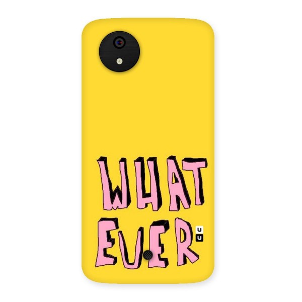 Whatever Yellow Back Case for Micromax Canvas A1