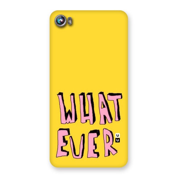 Whatever Yellow Back Case for Micromax Canvas Fire 4 A107