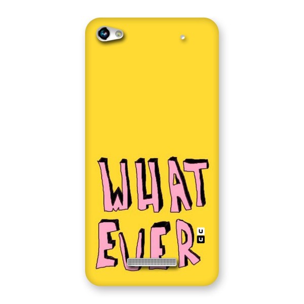 Whatever Yellow Back Case for Micromax Hue 2
