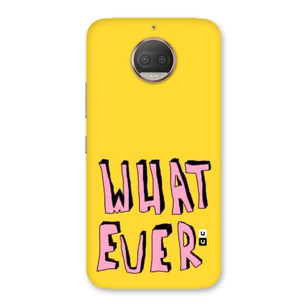 Whatever Yellow Back Case for Moto G5s Plus