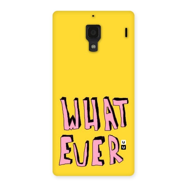 Whatever Yellow Back Case for Redmi 1S