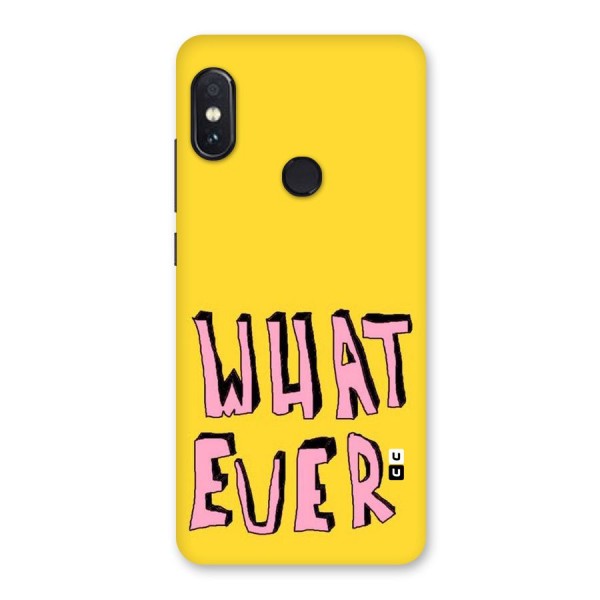 Whatever Yellow Back Case for Redmi Note 5 Pro