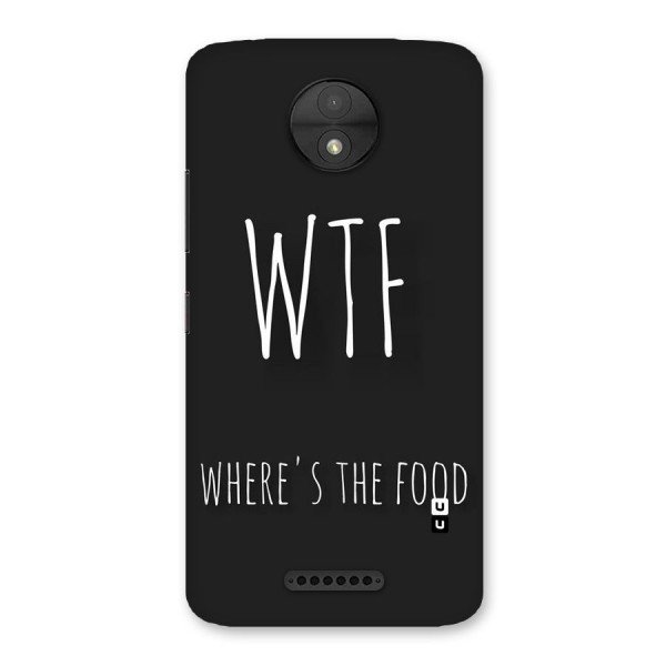 Where The Food Back Case for Moto C