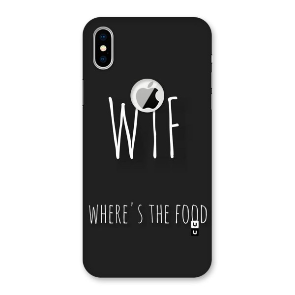 Where The Food Back Case for iPhone XS Logo Cut