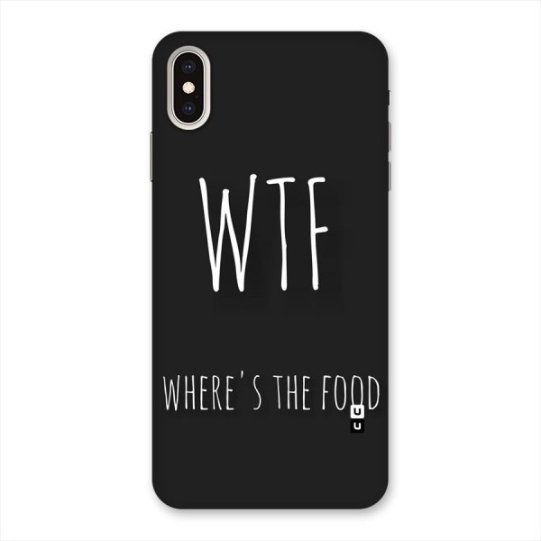Where The Food Back Case for iPhone XS Max