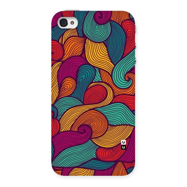 Whimsical Colors Back Case for iPhone 4 4s