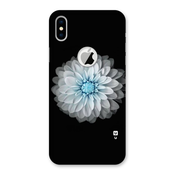 White Bloom Back Case for iPhone X Logo Cut