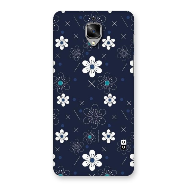White Floral Shapes Back Case for OnePlus 3T
