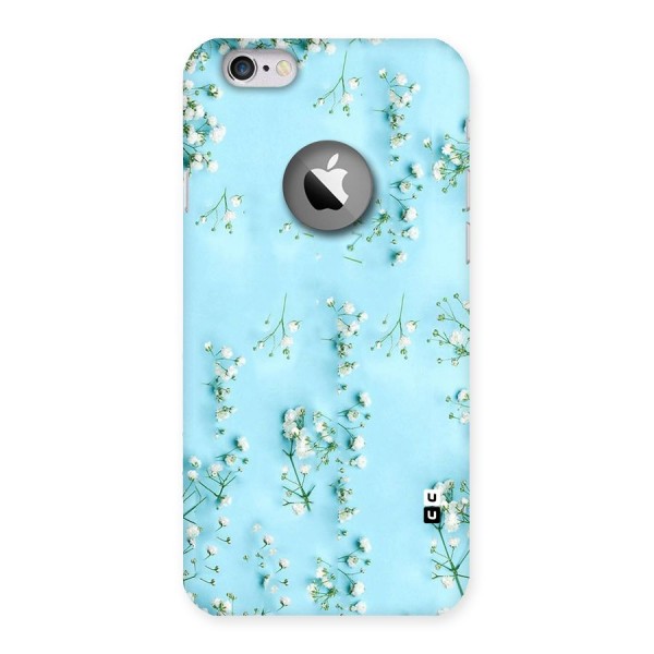 White Lily Design Back Case for iPhone 6 Logo Cut