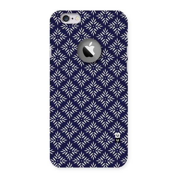 White Petals Pattern Back Case for iPhone 6 Logo Cut