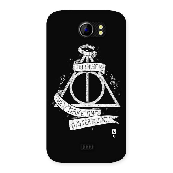 White Ribbon Back Case for Micromax Canvas 2 A110