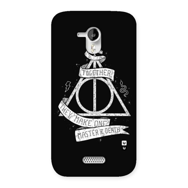 White Ribbon Back Case for Micromax Canvas HD A116