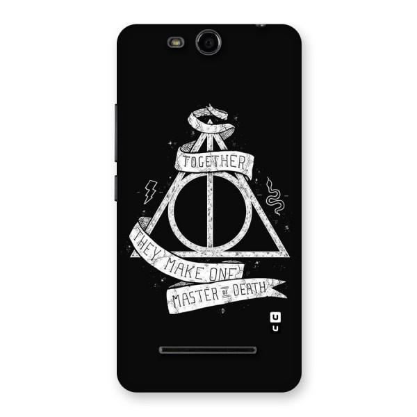White Ribbon Back Case for Micromax Canvas Juice 3 Q392