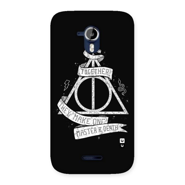 White Ribbon Back Case for Micromax Canvas Magnus A117