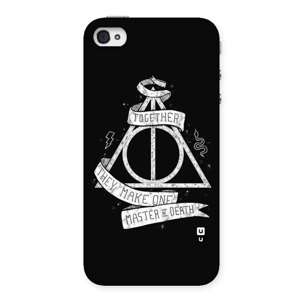 White Ribbon Back Case for iPhone 4 4s