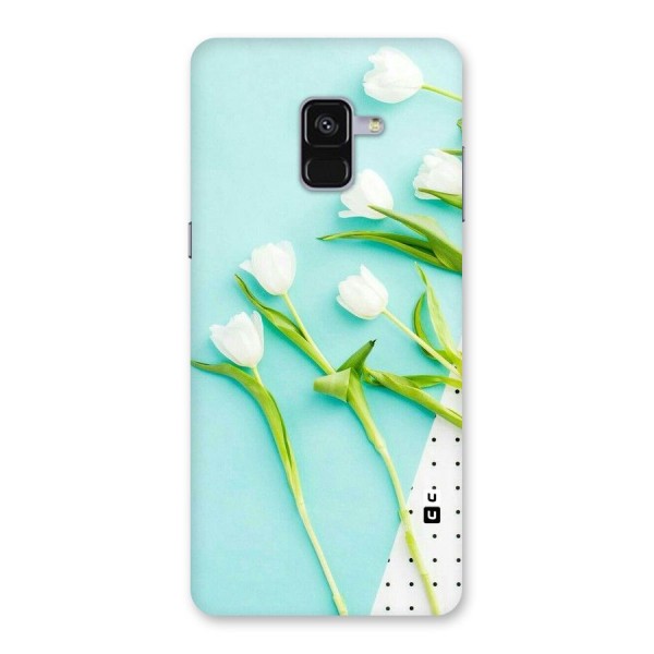 White Tulips Back Case for Galaxy A8 Plus