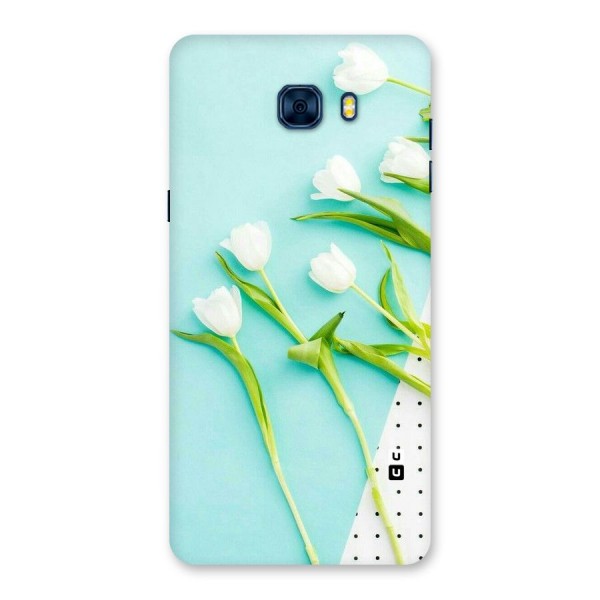 White Tulips Back Case for Galaxy C7 Pro