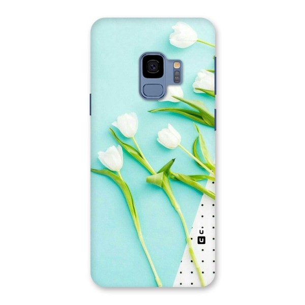 White Tulips Back Case for Galaxy S9