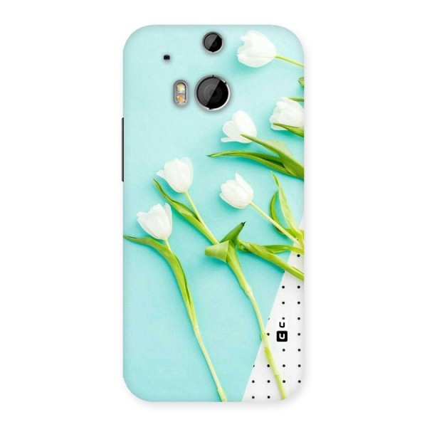 White Tulips Back Case for HTC One M8