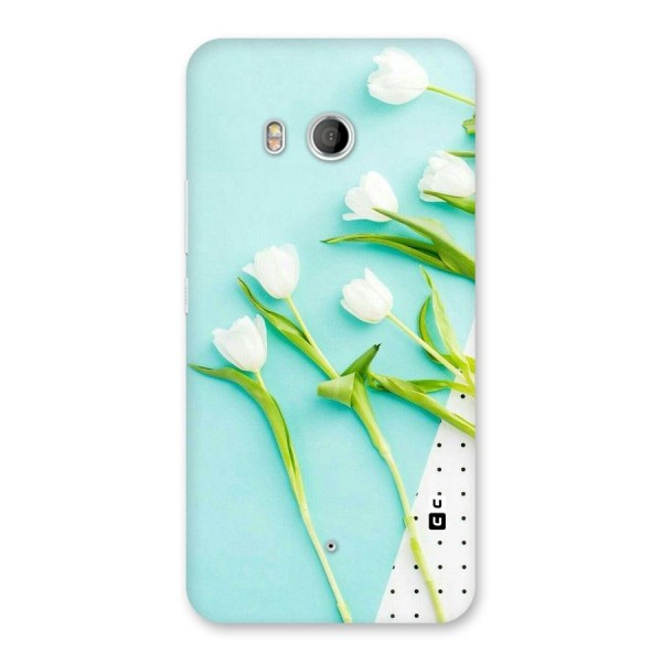 White Tulips Back Case for HTC U11