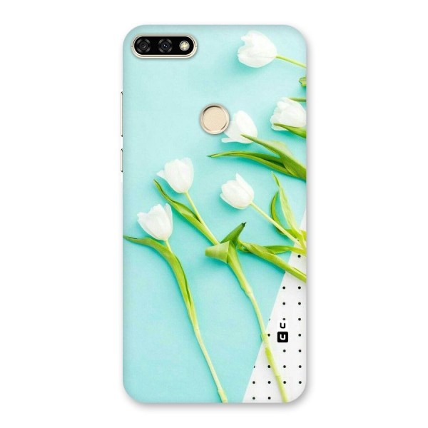 White Tulips Back Case for Honor 7A
