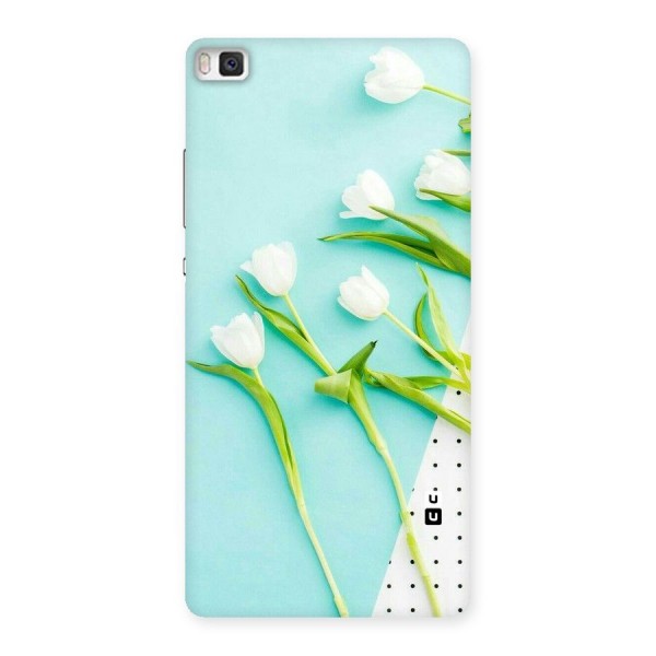 White Tulips Back Case for Huawei P8