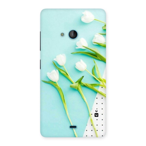 White Tulips Back Case for Lumia 540