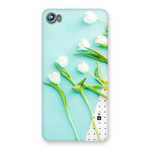 White Tulips Back Case for Micromax Canvas Fire 4 A107