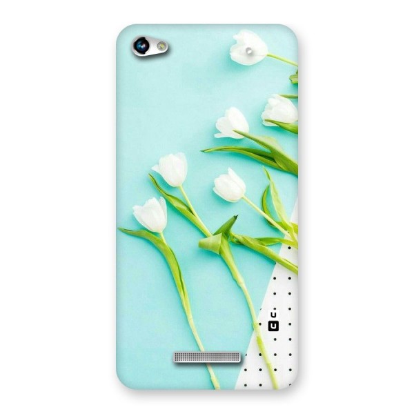 White Tulips Back Case for Micromax Hue 2
