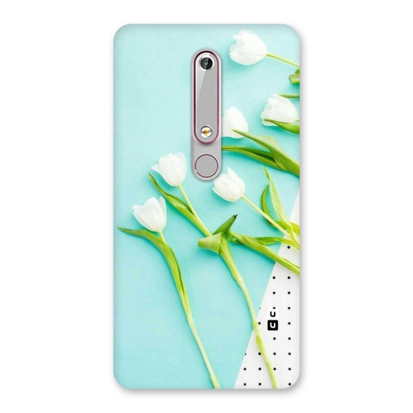 White Tulips Back Case for Nokia 6.1