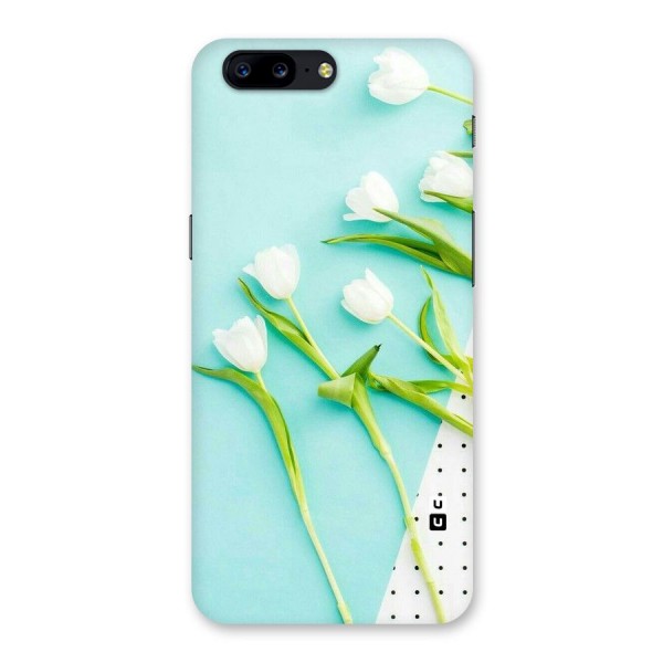 White Tulips Back Case for OnePlus 5