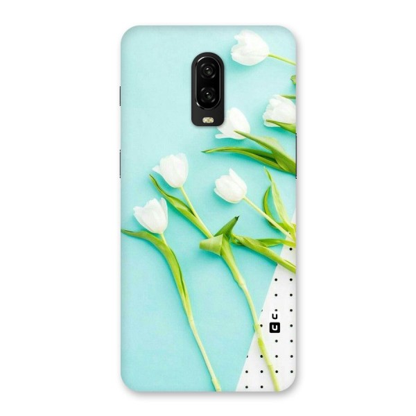 White Tulips Back Case for OnePlus 6T
