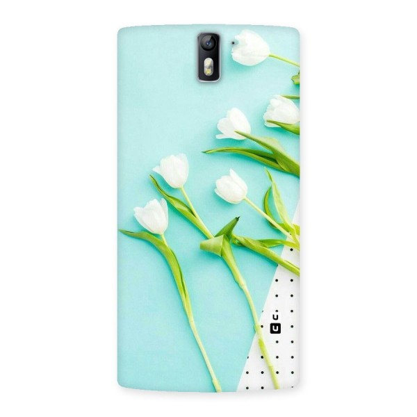 White Tulips Back Case for One Plus One