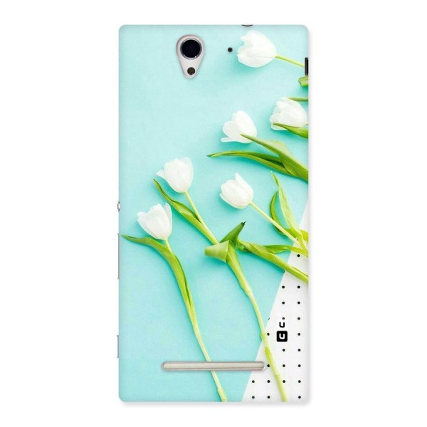 White Tulips Back Case for Sony Xperia C3