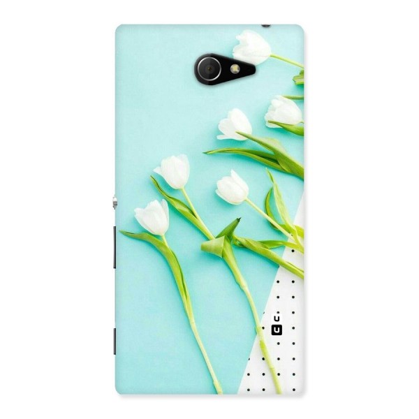 White Tulips Back Case for Sony Xperia M2