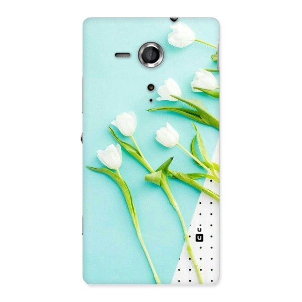 White Tulips Back Case for Sony Xperia SP