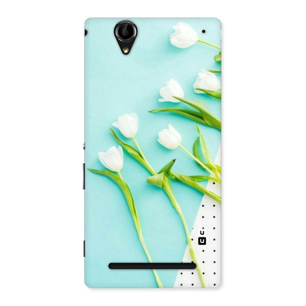 White Tulips Back Case for Sony Xperia T2