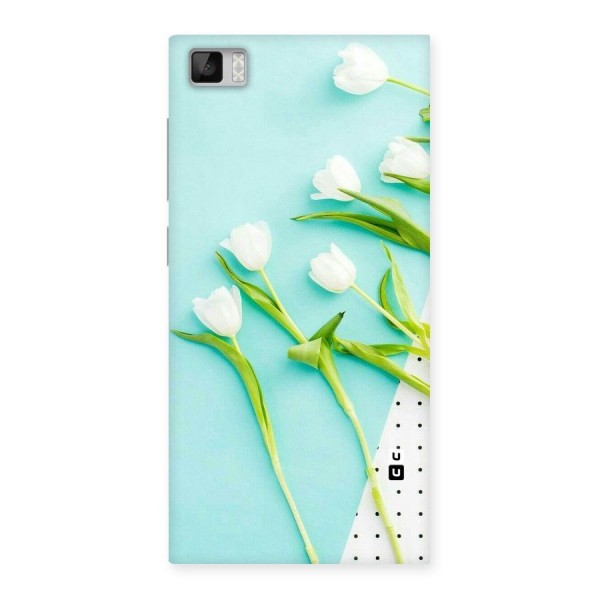 White Tulips Back Case for Xiaomi Mi3