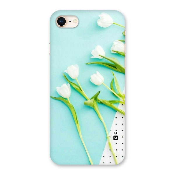 White Tulips Back Case for iPhone 8