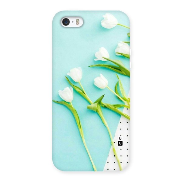 White Tulips Back Case for iPhone SE