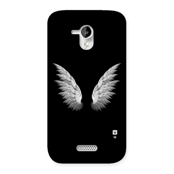 White Wings Back Case for Micromax Canvas HD A116