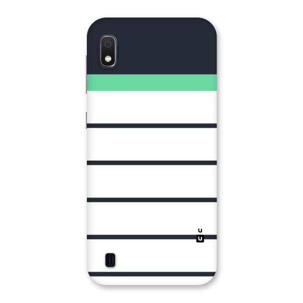 White and Simple Stripes Back Case for Galaxy A10