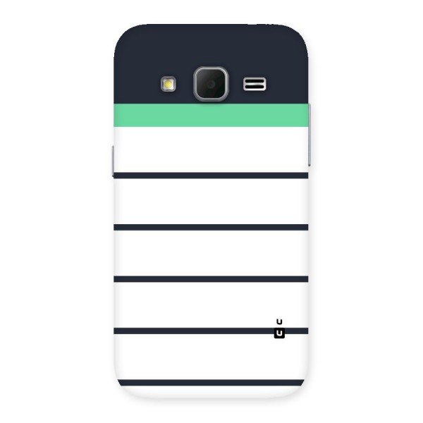 White and Simple Stripes Back Case for Galaxy Core Prime