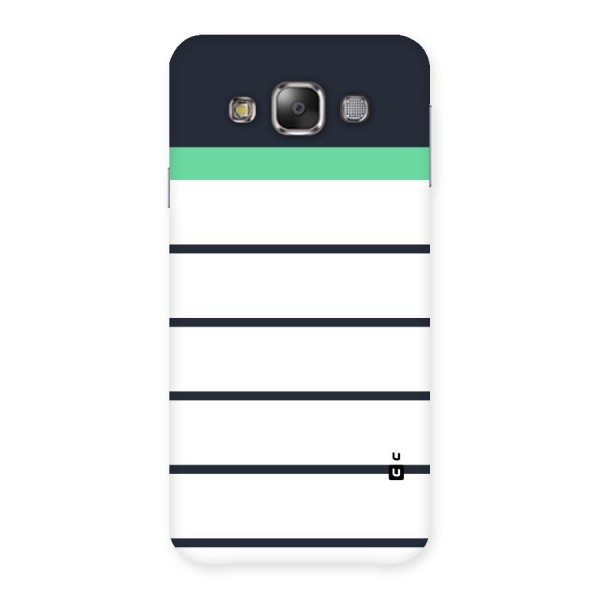 White and Simple Stripes Back Case for Galaxy E7