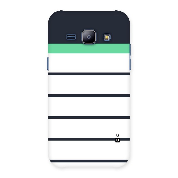 White and Simple Stripes Back Case for Galaxy J1